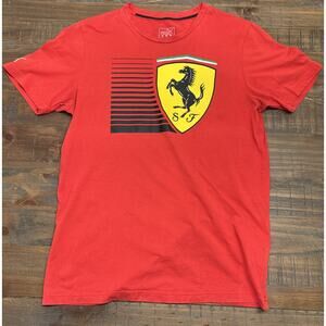 PUMA Men's Scuderia Ferrari Race Big Shield T-Shirt Size M